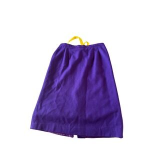 Brigoon Vintage Purple Wool Pencil Skirt Made in USA Size 14 Tailored Midi